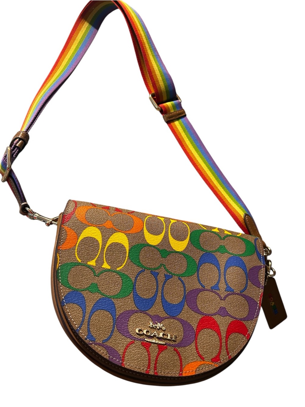 Coach Rainbow Signature Shoulder Bag